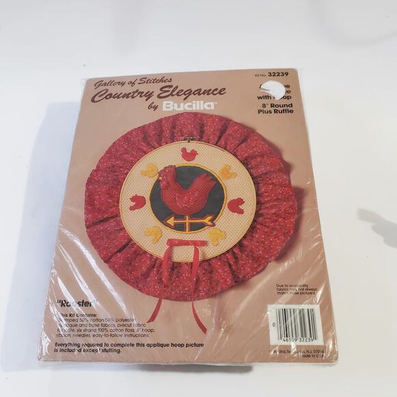 Gallery of Stitches Country Elegance by Bucilla Rooster #32239 Applique Kit - Picture 1 of 2